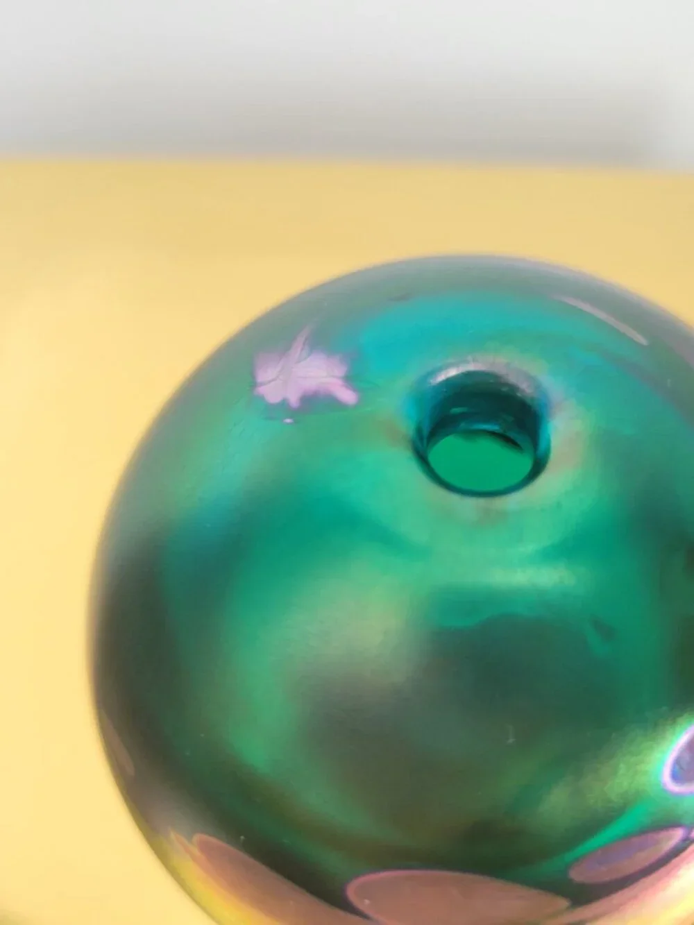 Maytum Studio Art Studio Iridescent Swirl Glass Paperweight/vase - SIGNED